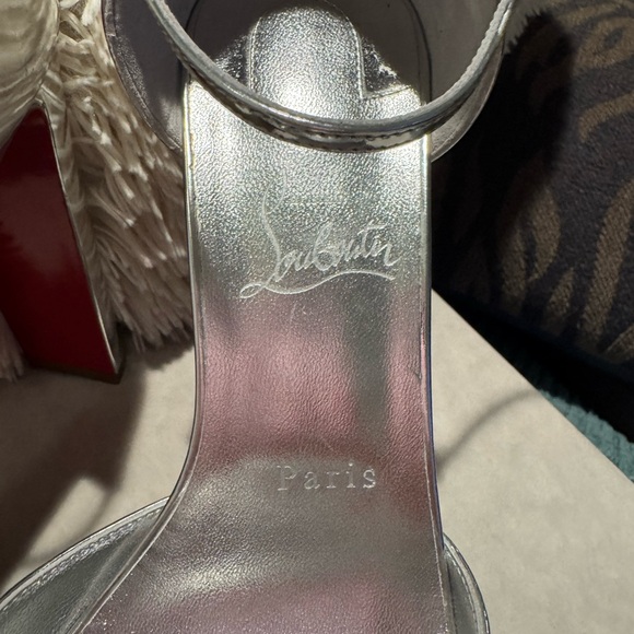 Christian Louboutin Silver and Red Heels - Picture 5 of 15